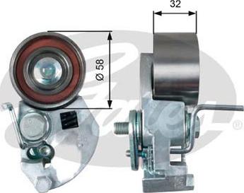 GATES-AU T43133 - Tensioner, timing belt autospares.lv