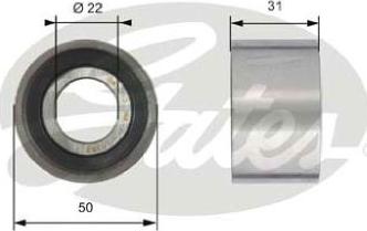 GATES-AU T42087 - Deflection / Guide Pulley, timing belt autospares.lv