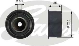 GATES-AU T42076 - Deflection / Guide Pulley, timing belt autospares.lv