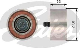 GATES-AU T42141 - Deflection / Guide Pulley, timing belt autospares.lv