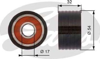 GATES-AU T42166 - Deflection / Guide Pulley, timing belt autospares.lv