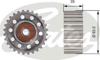 GATES-AU T42100 - Deflection / Guide Pulley, timing belt autospares.lv