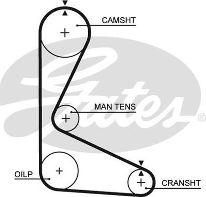 GATES-AU T615 - Timing Belt autospares.lv