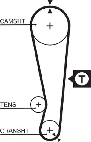 GATES-AU T175 - Timing Belt autospares.lv