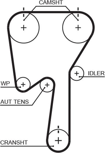 GATES-AU T311 - Timing Belt autospares.lv