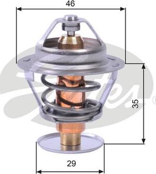 GATES-AU TH10489G1 - Coolant thermostat / housing autospares.lv