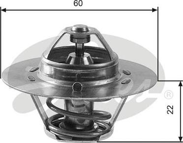 GATES-AU TH12480G1 - Coolant thermostat / housing autospares.lv