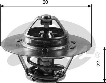 GATES-AU TH12488G1 - Coolant thermostat / housing autospares.lv