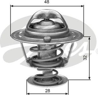 GATES-AU TH32576G1 - Coolant thermostat / housing autospares.lv