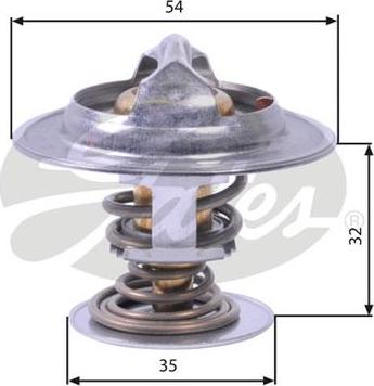 GATES-AU TH26590G1 - Coolant thermostat / housing autospares.lv