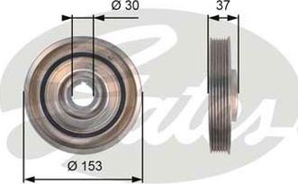 GATES-AU TVD1090 - Belt Pulley, crankshaft autospares.lv