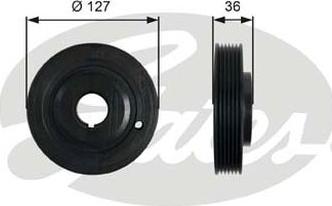 GATES-AU TVD1097 - Belt Pulley, crankshaft autospares.lv