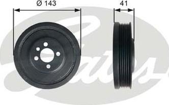 GATES-AU TVD1001 - Belt Pulley, crankshaft autospares.lv