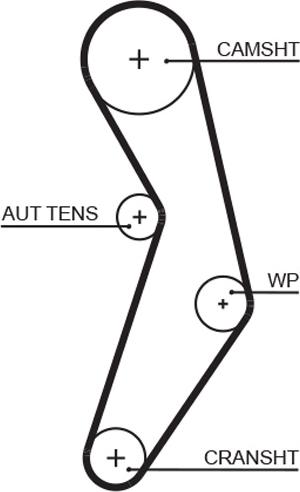 GATES-BR 40956X22XS - Timing Belt autospares.lv