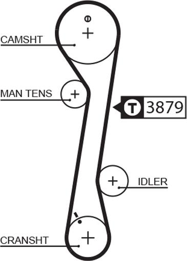 GATES-BR 5457XS - Timing Belt autospares.lv