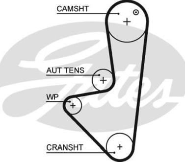 GATES-BR 58104X17XS - Timing Belt autospares.lv