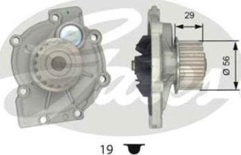 GATES-BR WP0067 - Water Pump autospares.lv