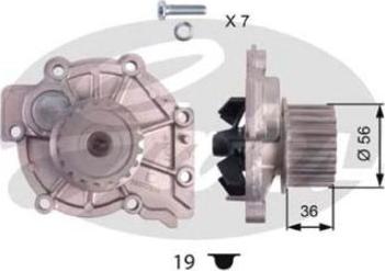 GATES-BR WP0081 - Water Pump autospares.lv