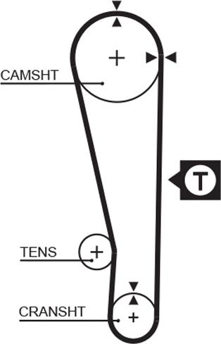 GATES-MX T185 - Timing Belt autospares.lv