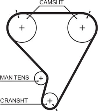 GATES-MX T249 - Timing Belt autospares.lv