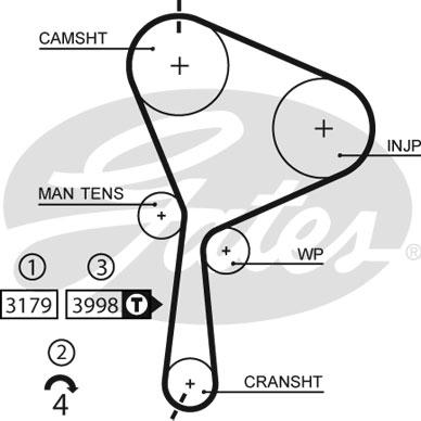 GATES-SEA T1634 - Timing Belt autospares.lv