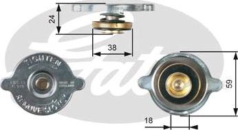 GATES-SEA RC115 - Sealing Cap, radiator autospares.lv