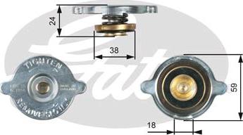 GATES-SEA RC113 - Sealing Cap, radiator autospares.lv