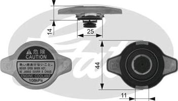 GATES-SEA RC134 - Sealing Cap, radiator autospares.lv