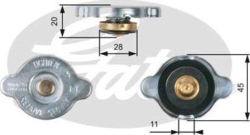 GATES-SEA RC133 - Sealing Cap, radiator autospares.lv