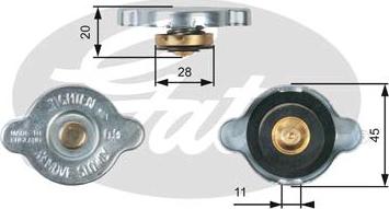 GATES-SEA RC124 - Sealing Cap, radiator autospares.lv