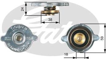 GATES-SEA RC125 - Sealing Cap, radiator autospares.lv