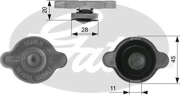 GATES-SEA RC232 - Sealing Cap, radiator autospares.lv