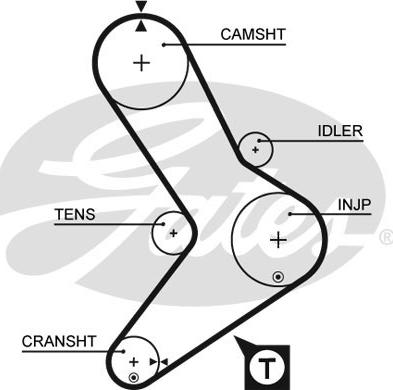 GATES-SEA T957 - Timing Belt autospares.lv