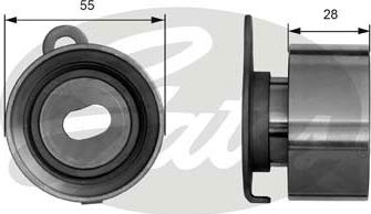 GATES-SEA T41017 - Tensioner Pulley, timing belt autospares.lv