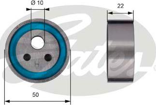 GATES-SEA T41154 - Tensioner Pulley, timing belt autospares.lv