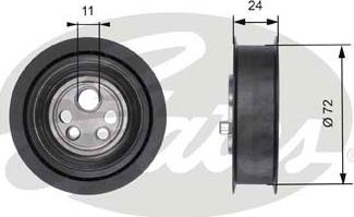 GATES-SEA T41102 - Tensioner Pulley, timing belt autospares.lv