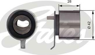 GATES-SEA T41267 - Tensioner Pulley, timing belt autospares.lv