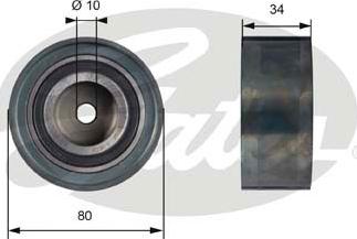 GATES-SEA T41238 - Deflection / Guide Pulley, timing belt autospares.lv