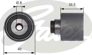 GATES-SEA T41229 - Deflection / Guide Pulley, timing belt autospares.lv