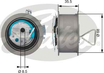 GATES-SEA T43091 - Tensioner Pulley, timing belt autospares.lv