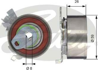 GATES-SEA T43040 - Tensioner Pulley, timing belt autospares.lv