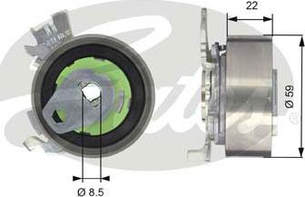 GATES-SEA T43060 - Tensioner Pulley, timing belt autospares.lv