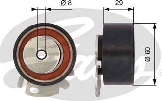 GATES-SEA T43068 - Tensioner Pulley, timing belt autospares.lv