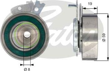 GATES-SEA T43038 - Tensioner Pulley, timing belt autospares.lv