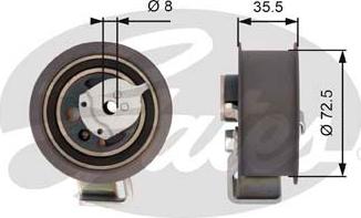 GATES-SEA T43020 - Tensioner Pulley, timing belt autospares.lv