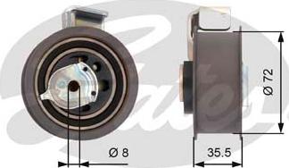 GATES-SEA T43021 - Tensioner Pulley, timing belt autospares.lv