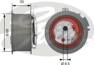 GATES-SEA T43151 - Tensioner Pulley, timing belt autospares.lv