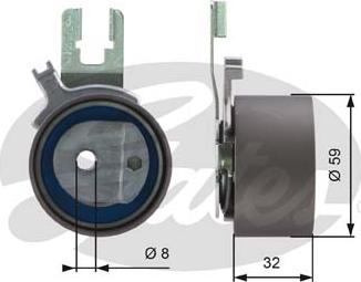 GATES-SEA T43119 - Tensioner Pulley, timing belt autospares.lv