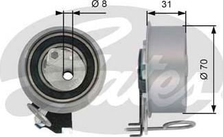 GATES-SEA T43135 - Tensioner Pulley, timing belt autospares.lv