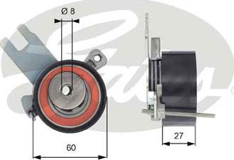 GATES-SEA T43172 - Tensioner Pulley, timing belt autospares.lv